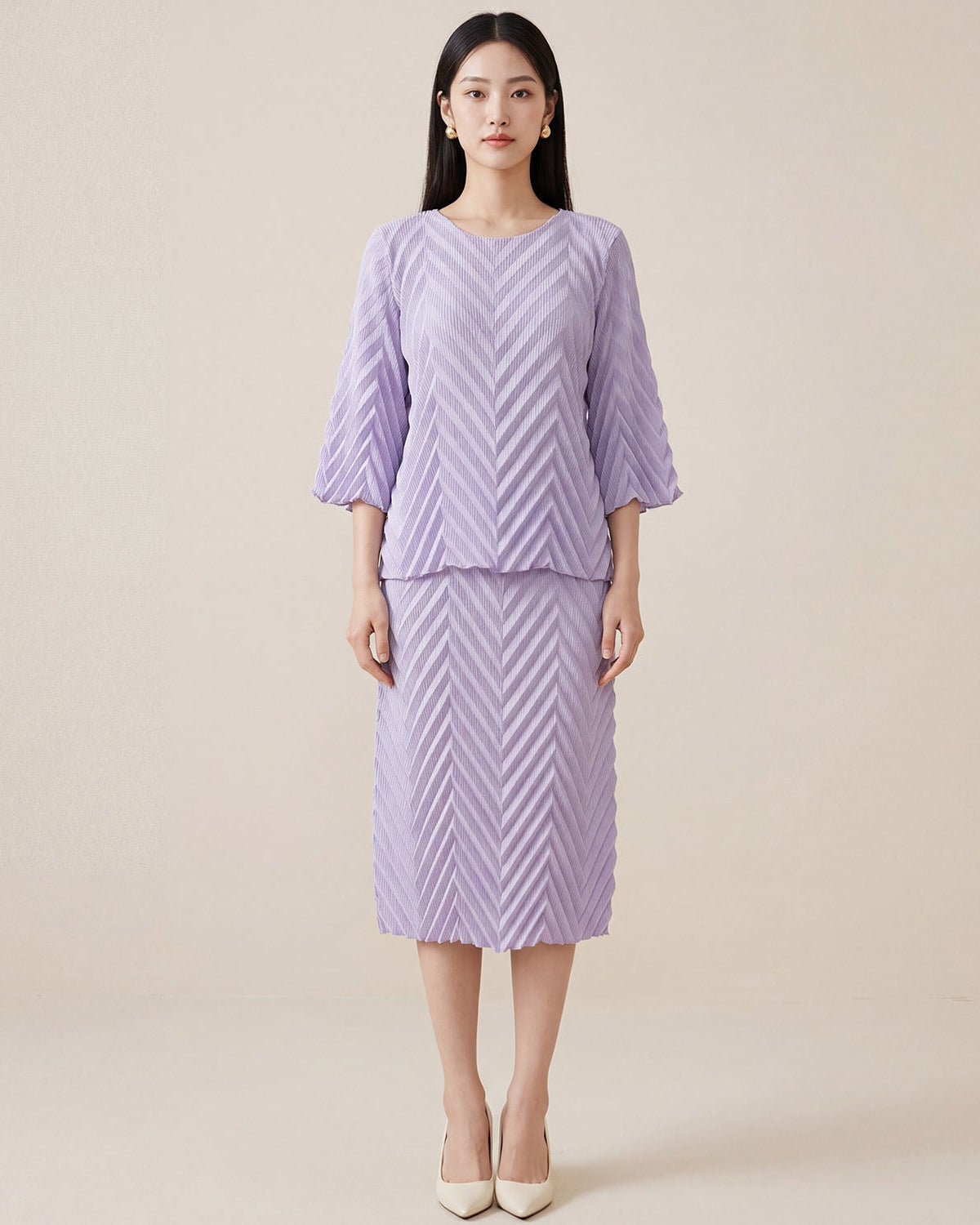 Women's Pleats Matching Sets