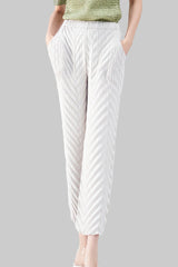 Pleated High Waist Straight-Leg Pants – Chic Women’s Trousers