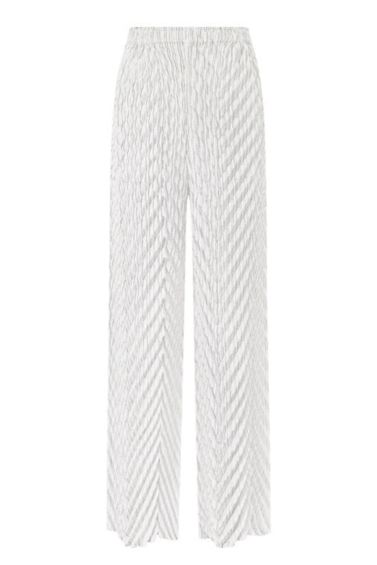 Pleated High Waist Straight-Leg Pants – Chic Women’s Trousers