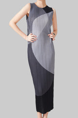 Miyake age reduction sleeveless pleated dress women's summer temperament high-end waist slimming vest skirt summer women's wholesale IsseyMiyakePleats