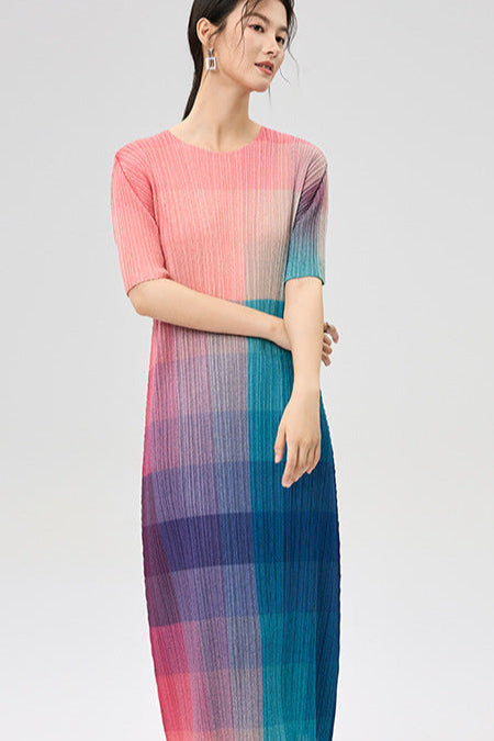 Issey Miyake Pleats Please Rainbow  Large Size Slimer Dress IsseyMiyakePleats