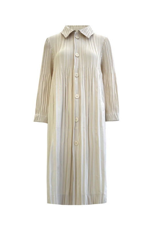 Fall New Pleated Mid-Length Jacket – High-End French Retro Trench Coat