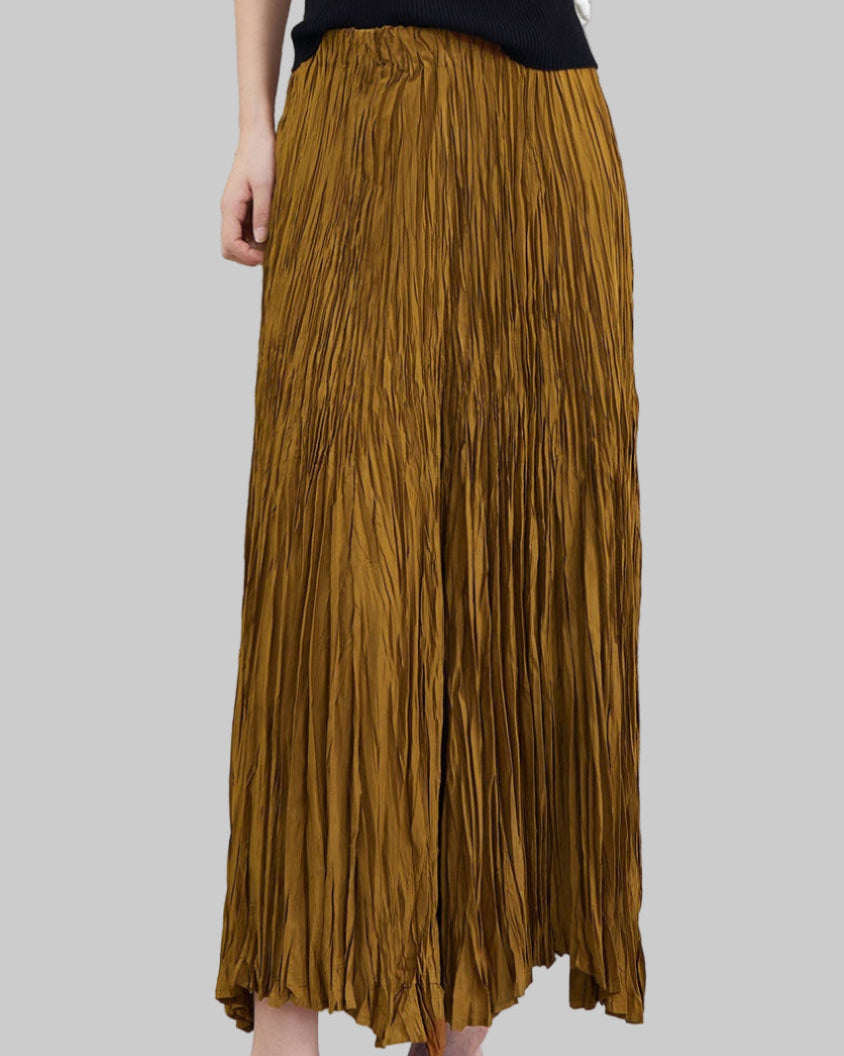 Pleatsart Wrinkle-Free Travel-Friendly Pleats Midi Pencil Skirt
