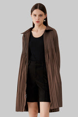 Pleats Please Zipper Windbreaker – Pleated Mid-Length Trench Coat