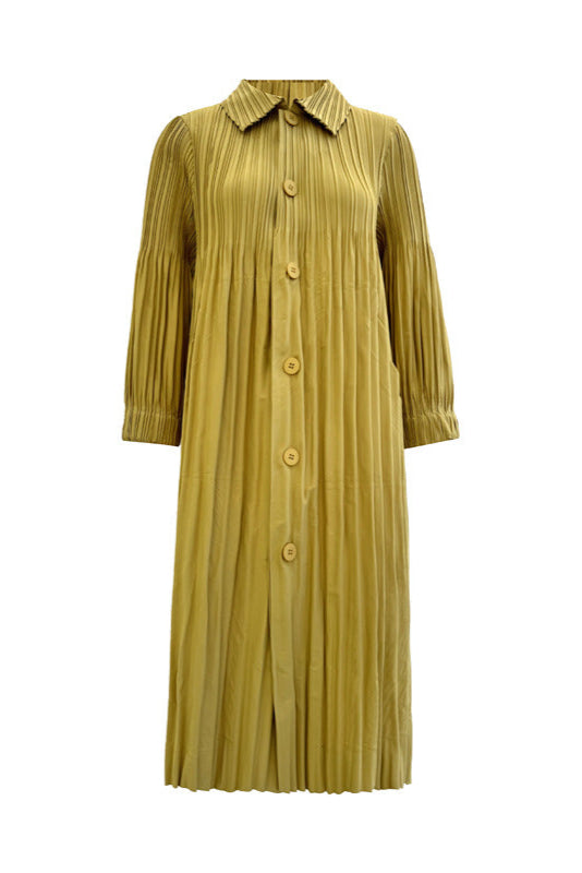 Fall New Pleated Mid-Length Jacket – High-End French Retro Trench Coat