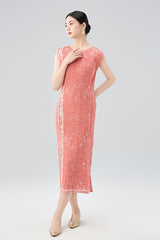 Hot-Selling Pleated Print Dress – Sleeveless A-Line, Plus-Size Friendly, Elegant Casual Style