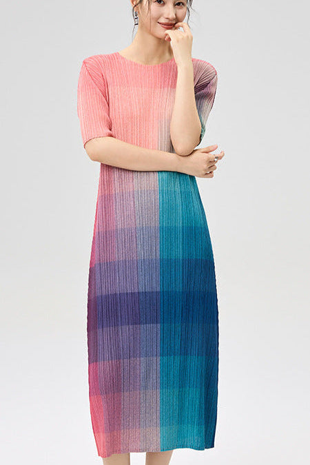 Issey Miyake Pleats Please Rainbow  Large Size Slimer Dress IsseyMiyakePleats