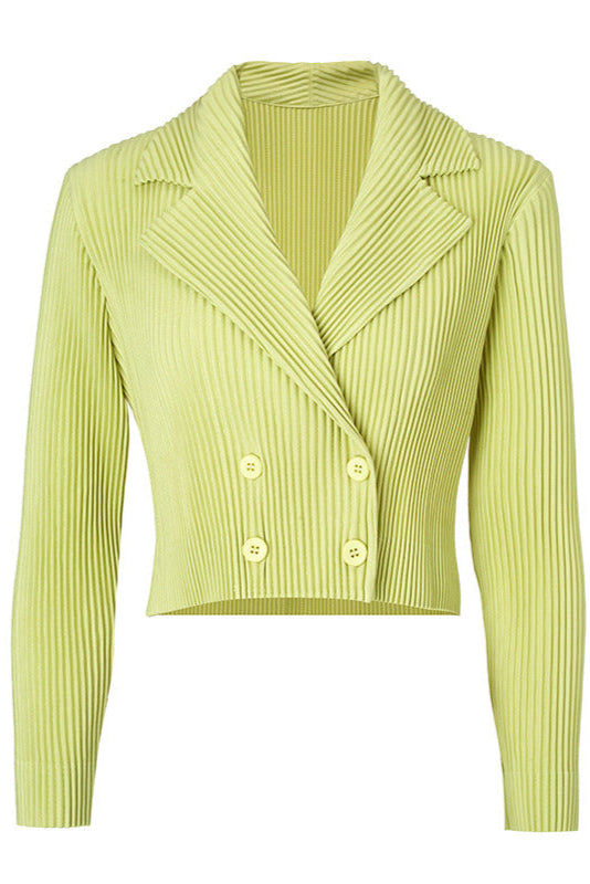 2025 Summer Pleated Cardigan Jacket – Lightweight Open-Front Layer, Slimming & Versatile