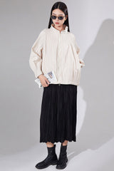 Pleated Short Puffer Jacket – Stylish Lightweight Women’s Outerwear