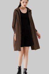 Pleats Please Zipper Windbreaker – Pleated Mid-Length Trench Coat