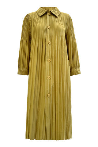 Fall New Pleated Mid-Length Jacket – High-End French Retro Trench Coat