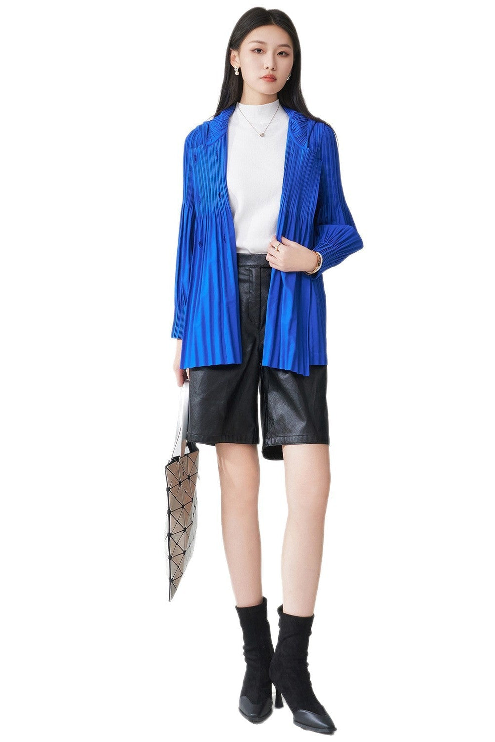 Pleats Please Hooded Cardigan Jacket – Loose Casual Pleated Outerwear