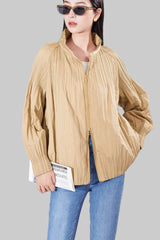 Pleated Short Puffer Jacket – Stylish Lightweight Women’s Outerwear
