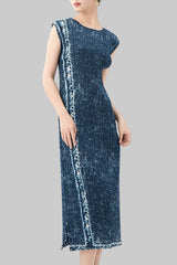 Hot-Selling Pleated Print Dress – Sleeveless A-Line, Plus-Size Friendly, Elegant Casual Style
