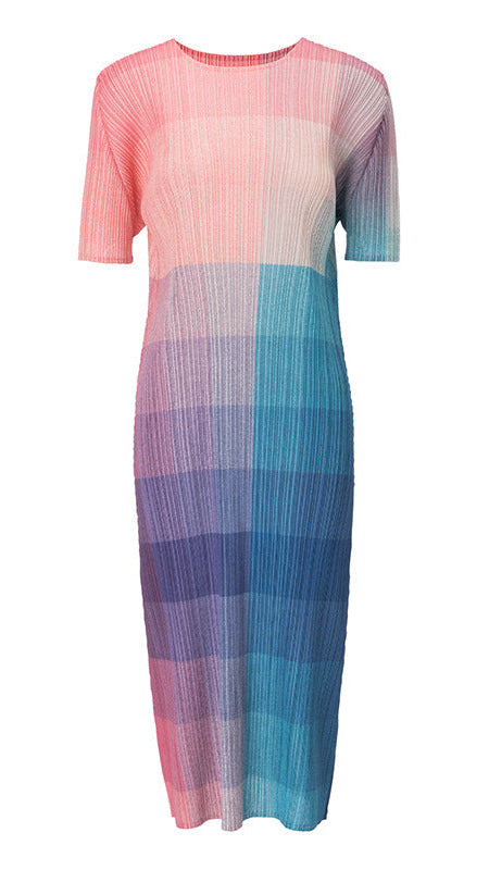 Issey Miyake Pleats Please Rainbow  Large Size Slimer Dress IsseyMiyakePleats