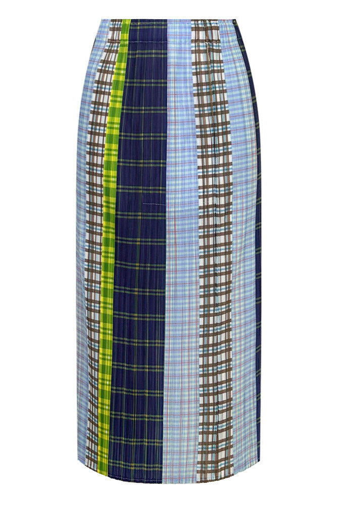 Pleats Art Style Three-Piece Set – Vintage Plaid Pleated Skirt, Long-Sleeve Top & Sleeveless Vest