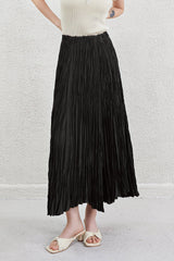 Pleats Art Style A-Line Pleated Swing Skirt – Mid-Length
