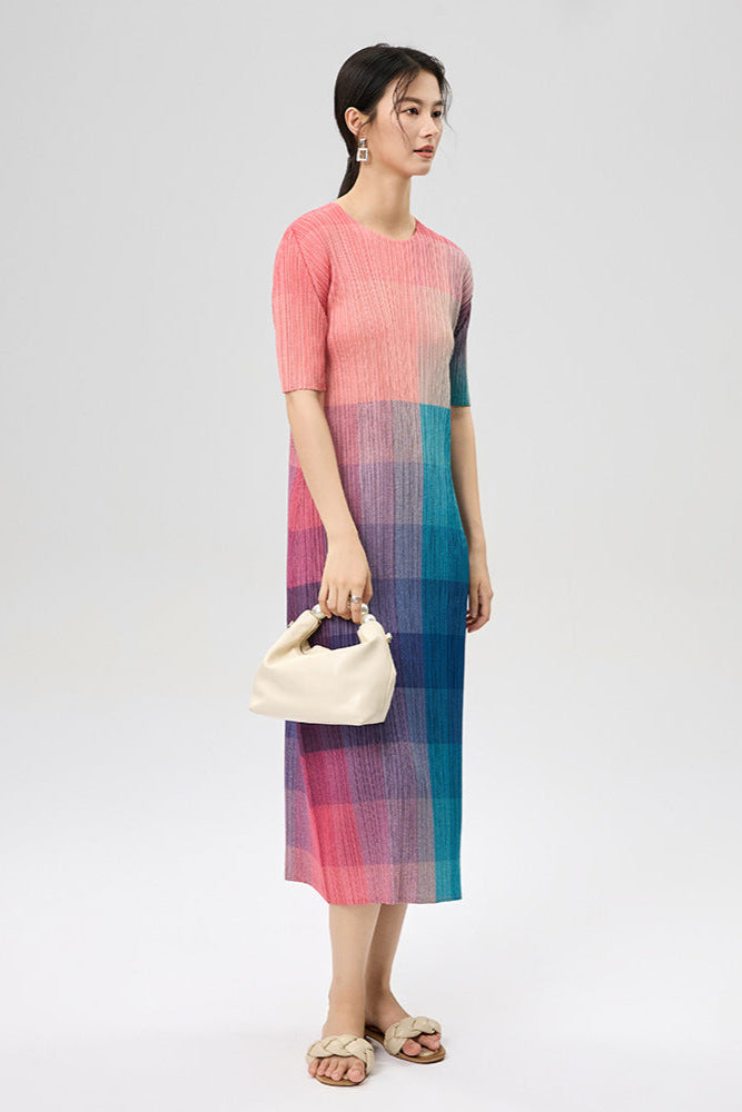 Issey Miyake Pleats Please Rainbow  Large Size Slimer Dress IsseyMiyakePleats