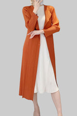 Miyake pleated craft windbreaker, mid-length pre-autumn, foreign atmosphere, age-reducing wear, sunscreen, air-conditioned shirt, versatile cardigan jacket