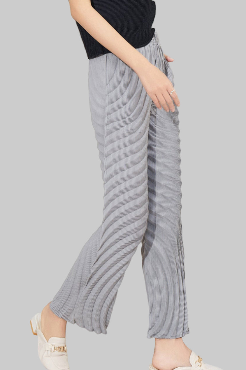 Counter new heavy industry pressed straight pants women's 2025 Miyake new annual ring pleats fashion and versatile pleated trousers IsseyMiyakePleats
