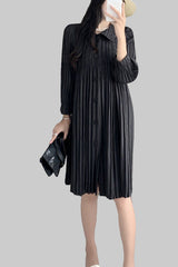 Fall New Pleated Mid-Length Jacket – High-End French Retro Trench Coat