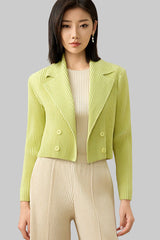 2025 Summer Pleated Cardigan Jacket – Lightweight Open-Front Layer, Slimming & Versatile