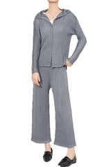 Miyake style casual sportswear women's spring 2025 new fashion foreign style age reduction loose wide-leg pants two-piece trend IsseyMiyakePleats