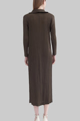 Elongated casual draped Miyake fashion cardigan top 2025 new pleated casual loose coat