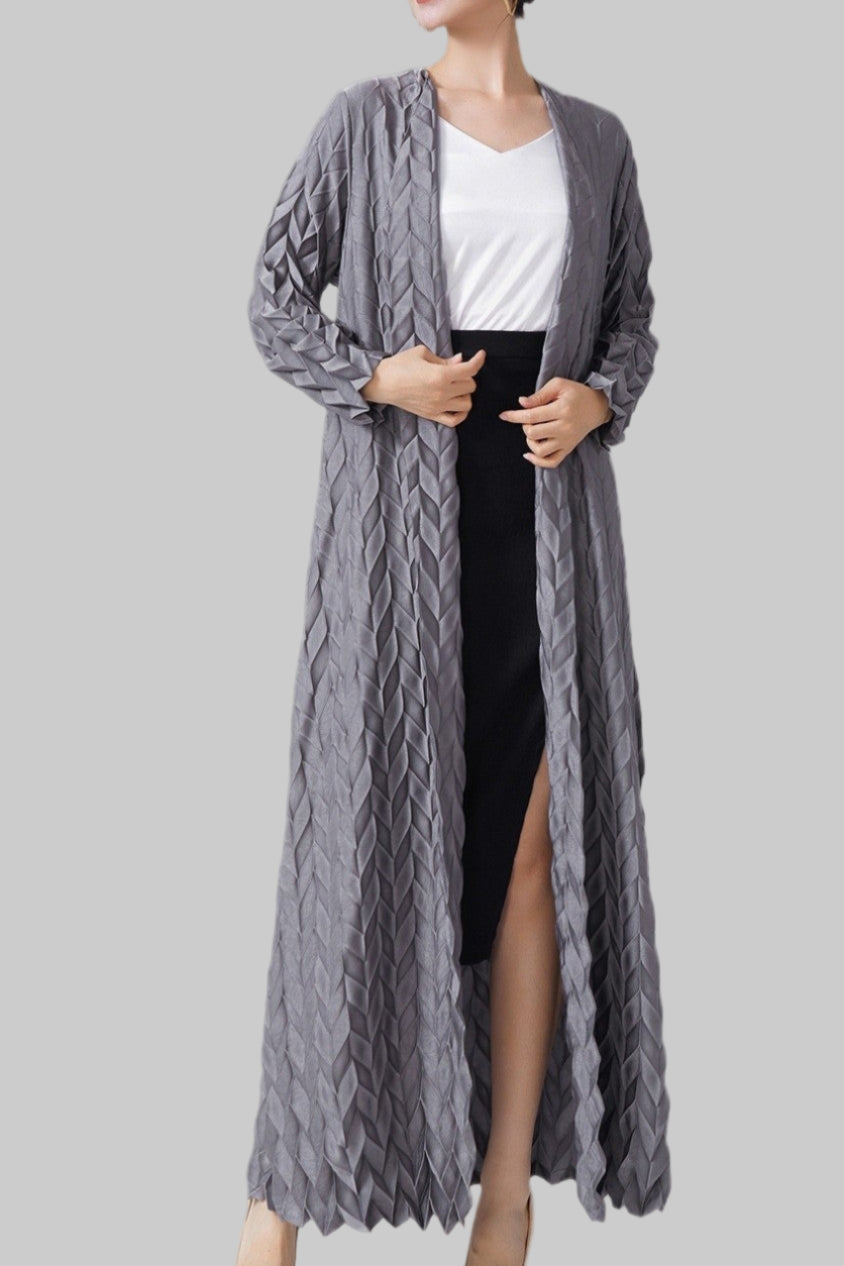 Pleats Please Lace-Up Trench Coat – Plus-Size Friendly Pleated Mid-Length Jacket