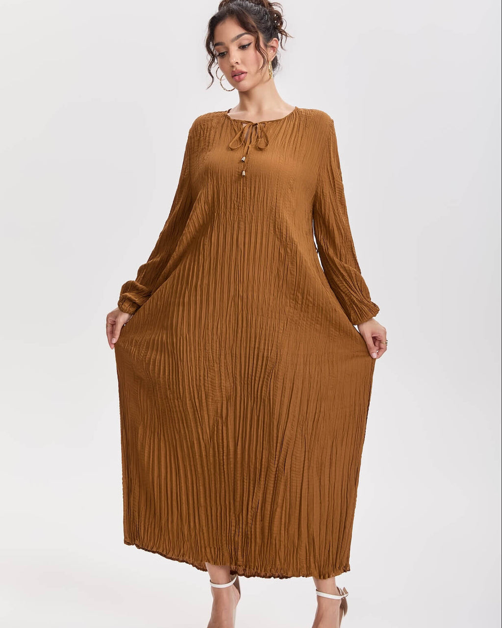 Pleatsart Wrinkle-Free Travel-Friendly Pleats Long Dress