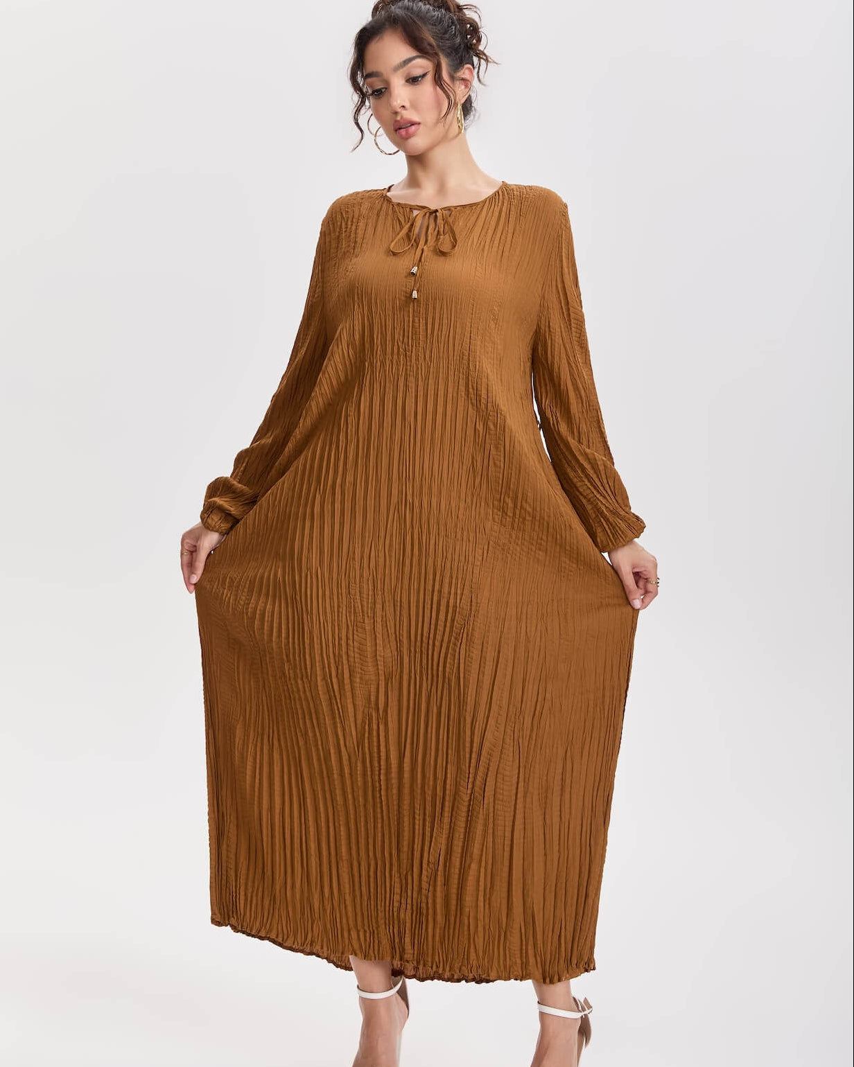 Pleatsart Wrinkle-Free Travel-Friendly Pleats Long Dress