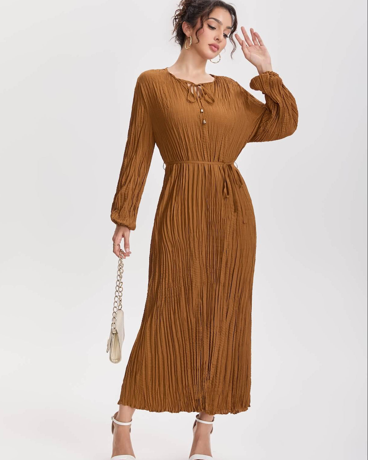 Pleatsart Wrinkle-Free Travel-Friendly Pleats Long Dress
