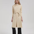 Pleatsart Wrinkle-Free Mid-Length Pleats Trench Coat