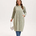 Pleatsart Wrinkle-Free Hooded Pleats Trench Coat